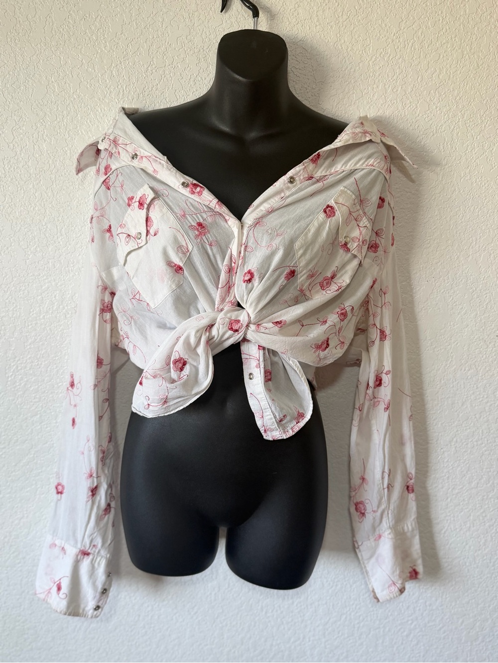 Coastal Cowgirl Roper White Floral Shirt πΈ